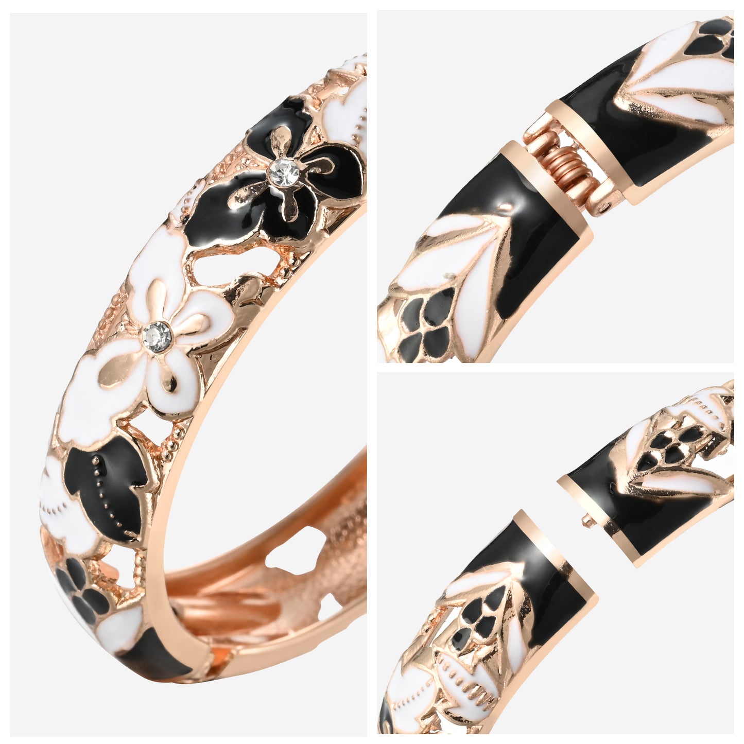 UJOY Cloisonne Bangle Butterfly Pattern Colorful Bracelet Gifts for Women Girls 428125