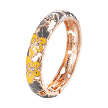Load image into Gallery viewer, UJOY Cloisonne Bangle Butterfly Pattern Colorful Bracelet Gifts for Women Girls 428125