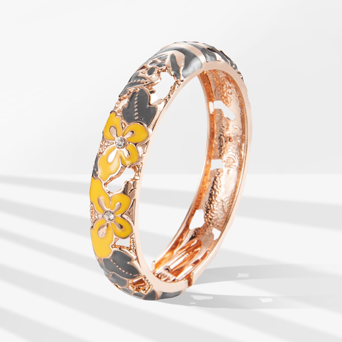 UJOY Cloisonne Bangle Butterfly Pattern Colorful Bracelet Gifts for Women Girls 428125