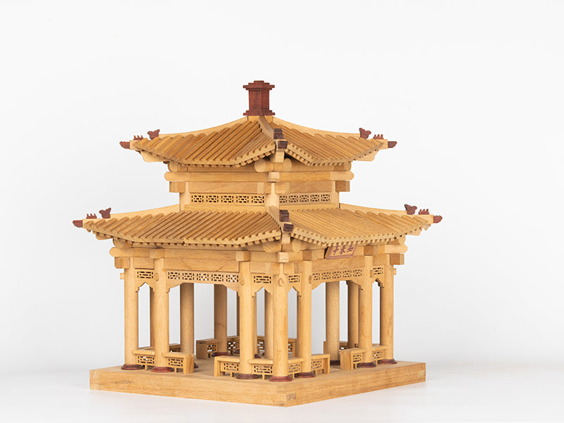 SARIHOSY Natural Wood The Summer Palace Zhichun Pilivion Building Blocks Wooden Puzzles for Adults and Teenagers