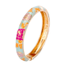 Load image into Gallery viewer, UJOY Cloisonne Bangle Colorful Painted Floral Rose Gold Bracelet Gifts for Women Girls 518105