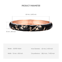 Load image into Gallery viewer, UJOY Cloisonne Bangle Red Gold Bamboo Bracelet Gifts for Women Girls 520105