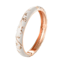 Load image into Gallery viewer, UJOY Cloisonne Bangle Red Gold Bamboo Bracelet Gifts for Women Girls 520105