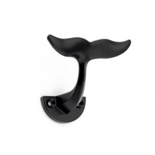 Cargar imagen en el visor de la galería, SARIHOSY Black Zinc Alloy Whale Tail Wall Mounted Coat Hook 8880