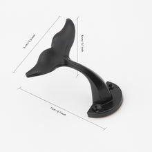 Cargar imagen en el visor de la galería, SARIHOSY Black Zinc Alloy Whale Tail Wall Mounted Coat Hook 8880