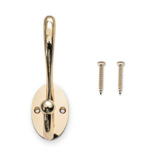 Cargar imagen en el visor de la galería, SARIHOSY K Gold Tone Zinc Alloy Wall Mounted Coat Hook – Heavy Duty Single Prong 923-GD