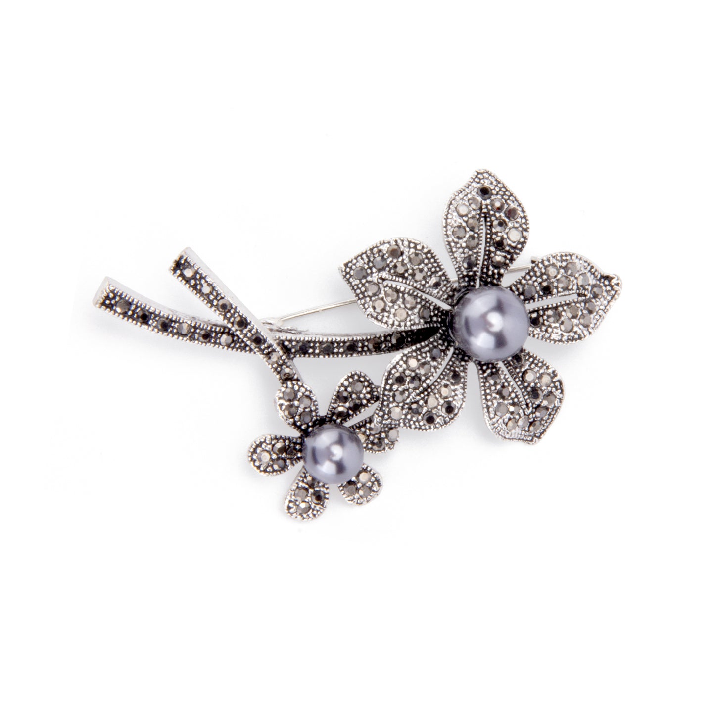 UJOY Silver Pearl Brooch with Diamond Brooch Fashionable Brooch Gifts for Women Duaghter Teacher