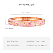 Load image into Gallery viewer, UJOY Cloisonne Bangle Multicolor Floral Rose Gold Bracelet Gifts for Women Girls 602105
