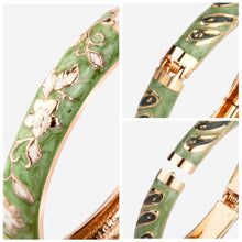 Load image into Gallery viewer, UJOY Cloisonne Bangle Multicolor Gold Butterfly Bracelet Gifts for Women Girls 606125