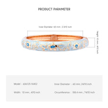 Load image into Gallery viewer, UJOY Cloisonne Bangle Multicolor Gold Butterfly Bracelet Gifts for Women Girls 606125
