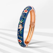 Load image into Gallery viewer, UJOY Cloisonne Bangle Multicolor Gold Butterfly Bracelet Gifts for Women Girls 606125
