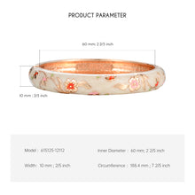 Load image into Gallery viewer, UJOY Cloisonne Bangle Colorful Painted Floral Rose Gold Bracelet Gifts for Women Girls
