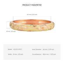 Load image into Gallery viewer, UJOY Cloisonne Bangle Colorful Painted Floral Rose Gold Bracelet Gifts for Women Girls