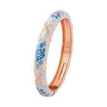 Load image into Gallery viewer, UJOY Cloisonne Bangle Multicolor Floral Rose Gold Bracelet Gifts for Women Girls 625105