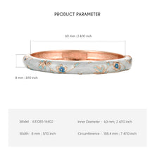 Load image into Gallery viewer, UJOY Cloisonne Bangle Multi-coloured Gold Flower Pattern Bracelet Gifts for Women Girls 631085
