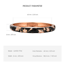 Load image into Gallery viewer, UJOY Cloisonne Bangle Multi-coloured Gold Flower Pattern Bracelet Gifts for Women Girls 631085