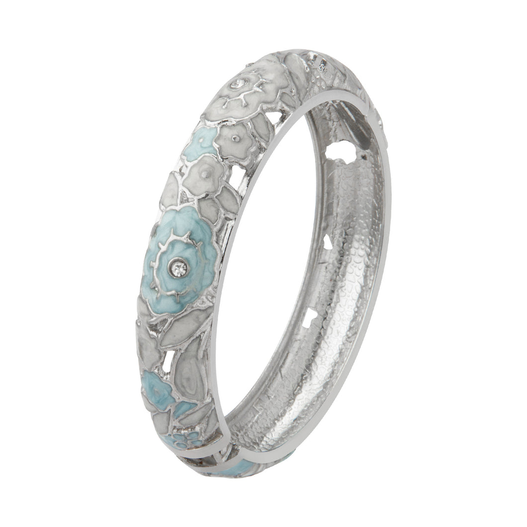 UJOY Cloisonne Bangle Multi-coloured Openwork Floral Inlay Bracelet Gifts for Women Girls 653145