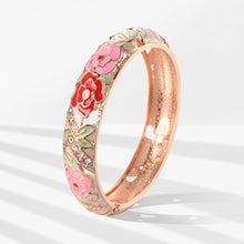 Load image into Gallery viewer, UJOY Cloisonne Bangle Multi-coloured Openwork Floral Inlay Bracelet Gifts for Women Girls 653145