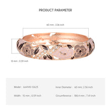 Load image into Gallery viewer, UJOY Cloisonne Bangle Multi-coloured Openwork Floral Inlay Bracelet Gifts for Women Girls 653145