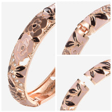 Load image into Gallery viewer, UJOY Cloisonne Bangle Multi-coloured Openwork Floral Inlay Bracelet Gifts for Women Girls 653145