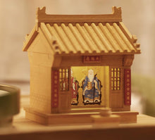 Cargar imagen en el visor de la galería, SARIHOSY Solid Wood Mortise &amp; Tenon Earth God Temple Building Blocks – LED-Lit Ancient Chinese Architecture Model, Perfect Birthday Gift for Boys to Explore Traditional Culture