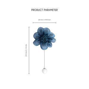 UJOY Blue Flower Pearl Brooch Gifts for Women Wedding Part Dance Clothes Accessories Jewelry
