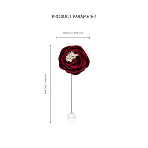UJOY Elegant Rose Pearl Brooch Gifts for Women Wedding Part Dance Clothes Accessories Jewelry