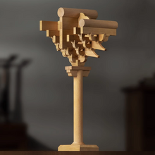 Cargar imagen en el visor de la galería, SARIHOSY Natural Wood Forbidden City Seven Steps on Dougong Building Blocks Wooden Puzzles for Adults and Teenagers