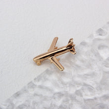 Load image into Gallery viewer, UJOY Gold Airplane Brooch Fashinable Brooch with a Sence of Design Giftes for Women and Men