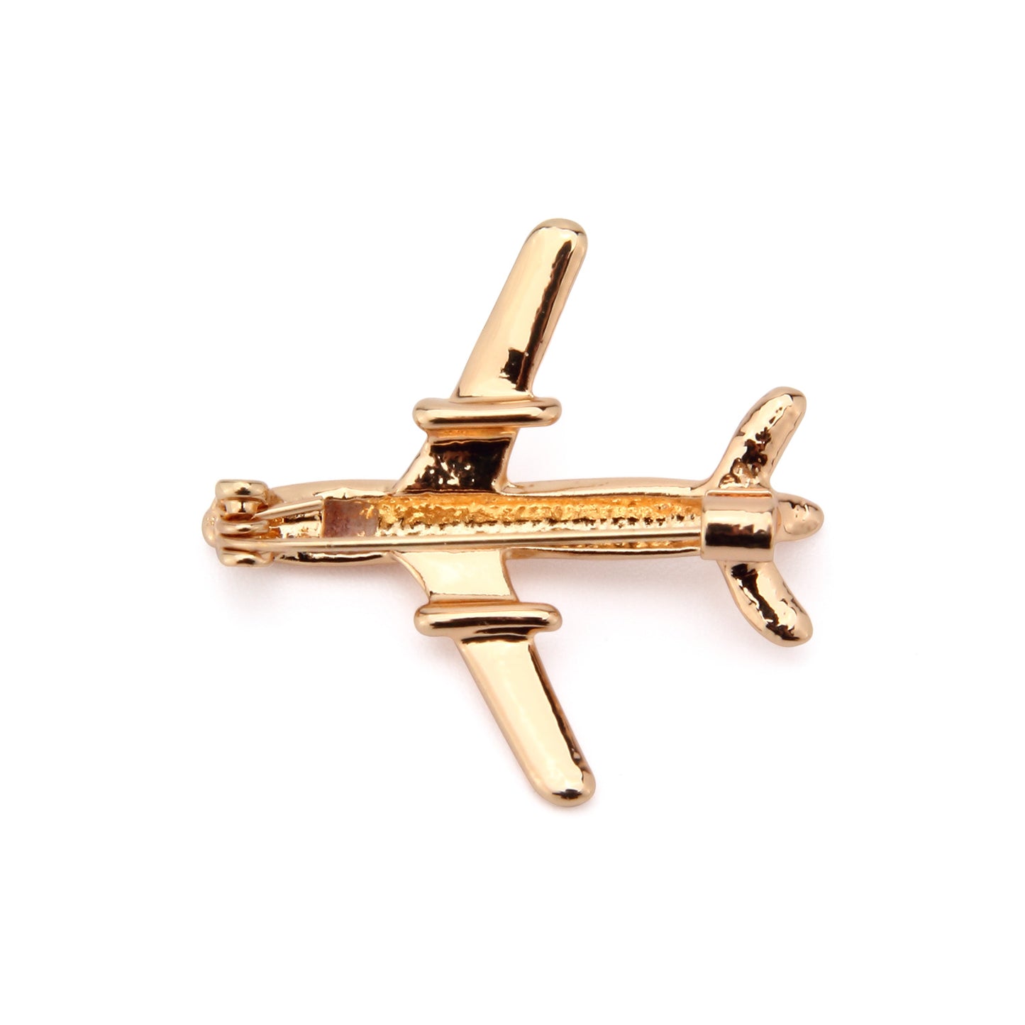 UJOY Gold Airplane Brooch Fashinable Brooch with a Sence of Design Giftes for Women and Men