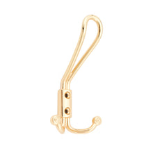 Cargar imagen en el visor de la galería, SARIHOSY Polished Light K Gold Tone Zinc Alloy Wall Mounted Dual Hook 8810