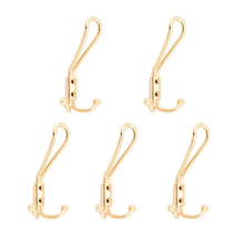 Cargar imagen en el visor de la galería, SARIHOSY Polished Light K Gold Tone Zinc Alloy Wall Mounted Dual Hook 8810