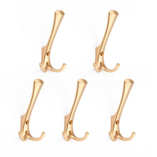 Load image into Gallery viewer, SARIHOSY Brushed Light Gold Zinc Alloy Wall Mounted Coat Hook 8813