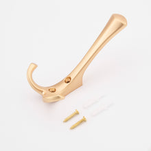 Load image into Gallery viewer, SARIHOSY Brushed Light Gold Zinc Alloy Wall Mounted Coat Hook 8813