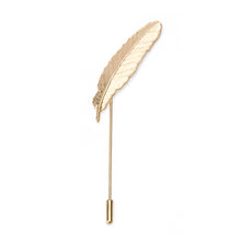 Load image into Gallery viewer, UJOY Gold Quill Brooch Gilded Brooch Bulk for Men and Women Girls