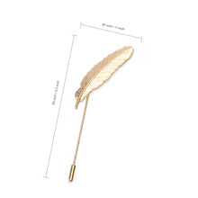 Load image into Gallery viewer, UJOY Gold Quill Brooch Gilded Brooch Bulk for Men and Women Girls