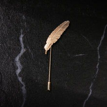 Load image into Gallery viewer, UJOY Gold Quill Brooch Gilded Brooch Bulk for Men and Women Girls