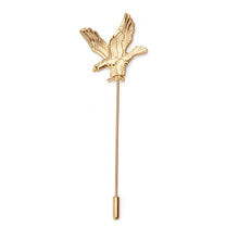 Load image into Gallery viewer, UJOY Gold Winged Eagle Brooch Animal Lapel Fashion Jewelry Suit Brooches Accessories Hat for Unisex