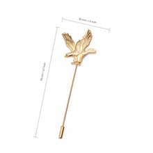 Load image into Gallery viewer, UJOY Gold Winged Eagle Brooch Animal Lapel Fashion Jewelry Suit Brooches Accessories Hat for Unisex