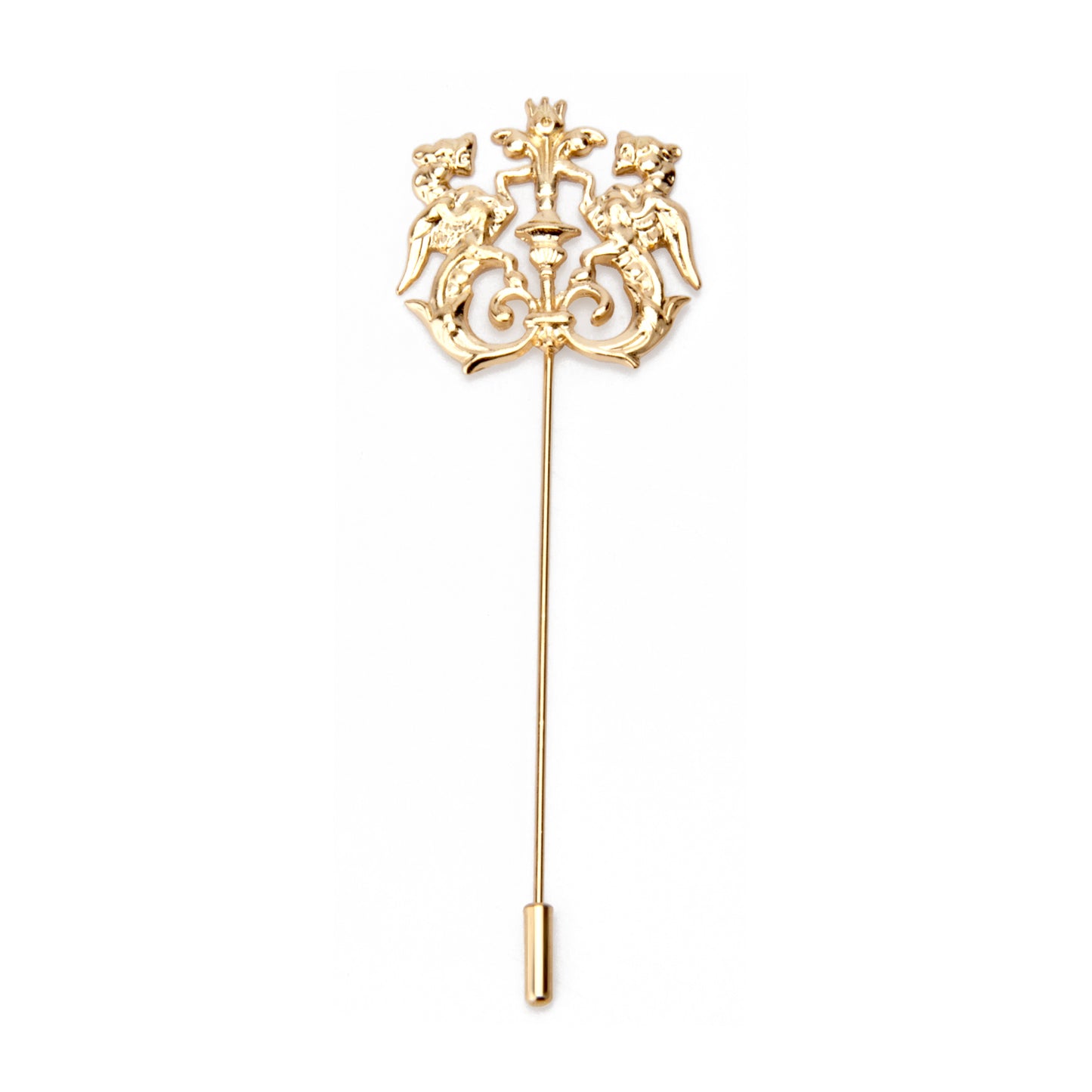 UJOY Gold Vintage Crown Brooch Lapel Pin Accessories for Men Women