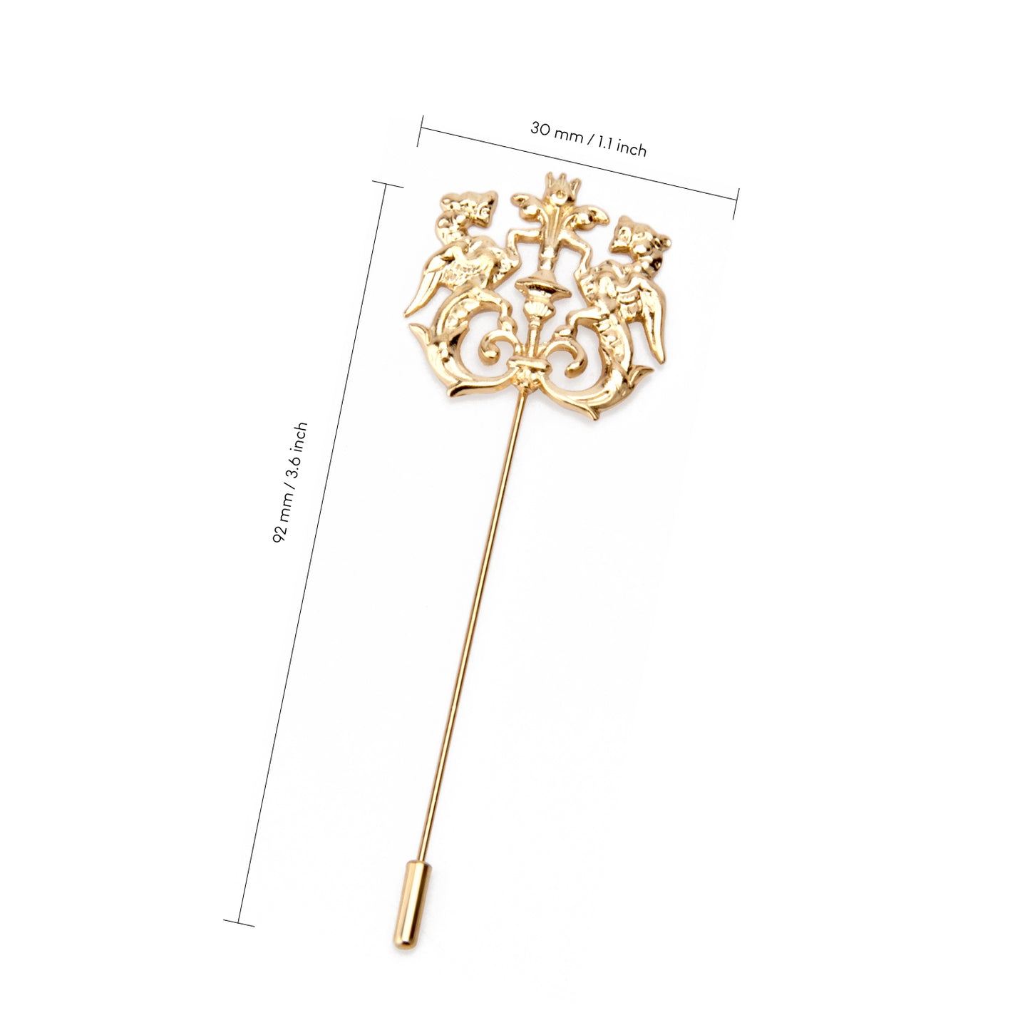 UJOY Gold Vintage Crown Brooch Lapel Pin Accessories for Men Women