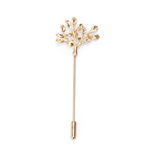 Load image into Gallery viewer, UJOY Gold Olive Branch Brooch Gold Plated Lapel Pin Jewelry Gifts for Women Men