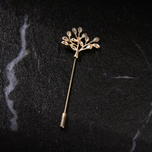 Load image into Gallery viewer, UJOY Gold Olive Branch Brooch Gold Plated Lapel Pin Jewelry Gifts for Women Men