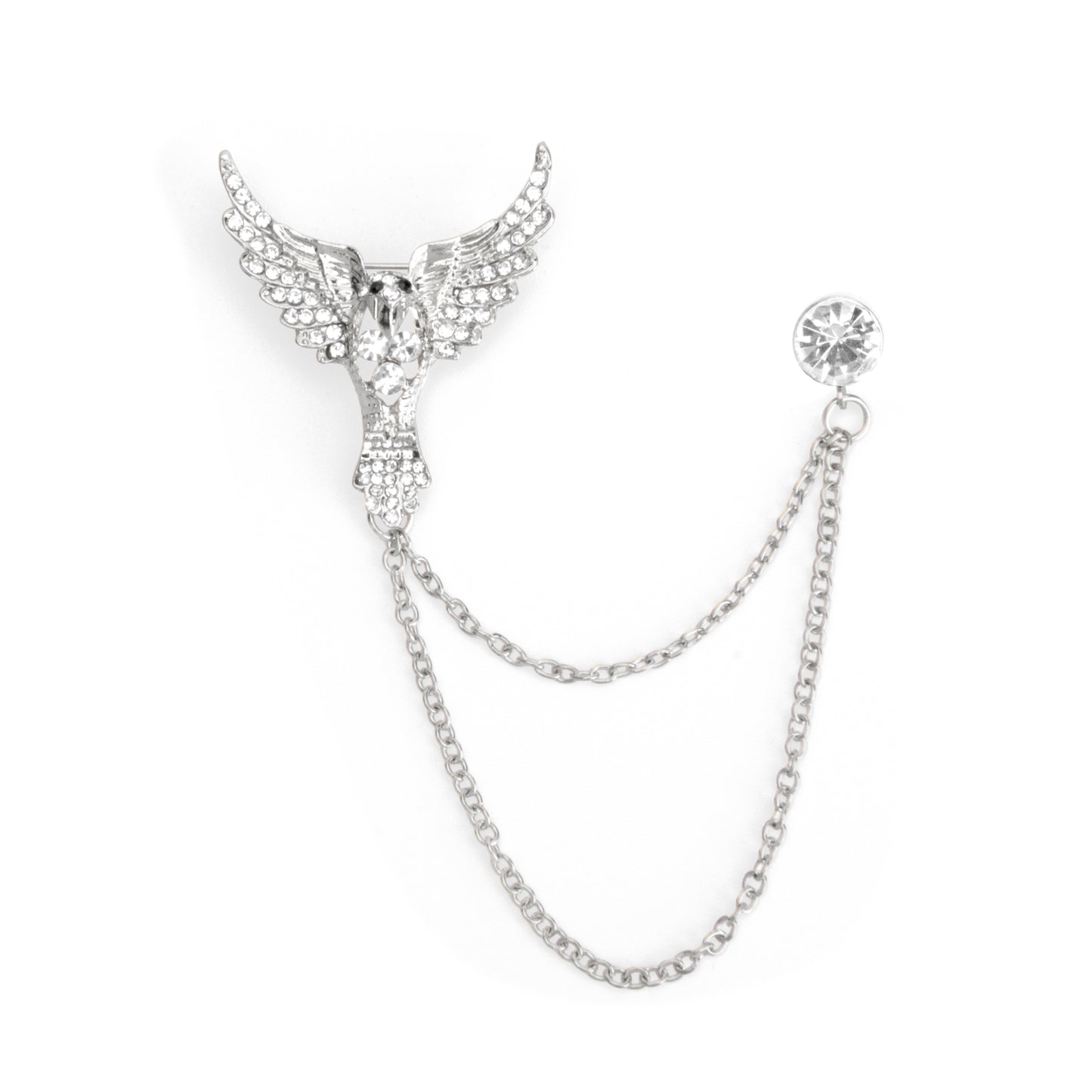 UJOY Gold and Silver Angel Wings Pendant Brooch Accessories Jewelry Gifts for Men Women