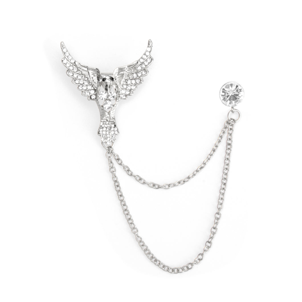 UJOY Gold and Silver Angel Wings Pendant Brooch Accessories Jewelry Gifts for Men Women