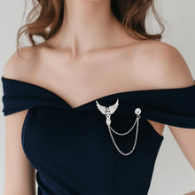 Load image into Gallery viewer, UJOY Gold and Silver Angel Wings Pendant Brooch Accessories Jewelry Gifts for Men Women