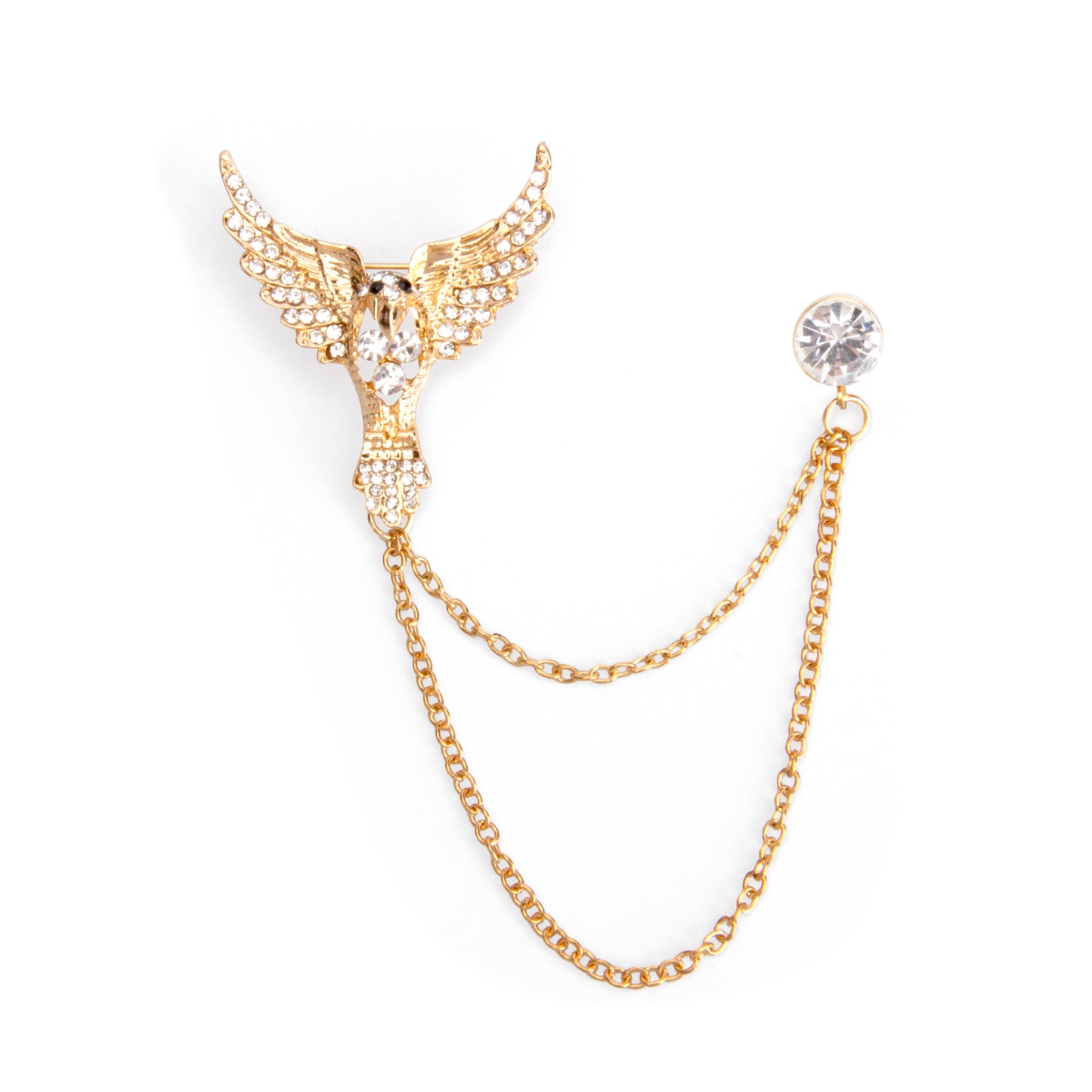 UJOY Gold and Silver Angel Wings Pendant Brooch Accessories Jewelry Gifts for Men Women