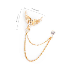 Load image into Gallery viewer, UJOY Gold and Silver Angel Wings Pendant Brooch Accessories Jewelry Gifts for Men Women