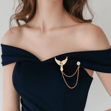 Load image into Gallery viewer, UJOY Gold and Silver Angel Wings Pendant Brooch Accessories Jewelry Gifts for Men Women