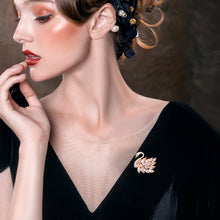 Load image into Gallery viewer, UJOY Pink Swan Brooch Elegant Luxury Brooch Accessories Jewelry Gifts for Women Girls